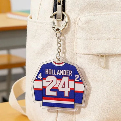 Heated Rivalry hockey jersey keychain Hollander 24