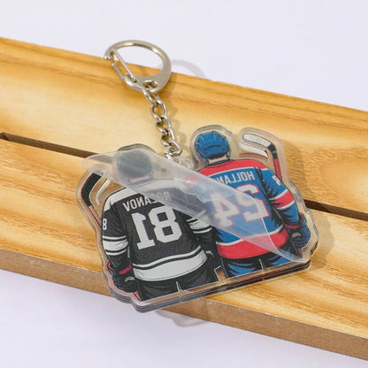 Heated Rivalry jersey keyrings