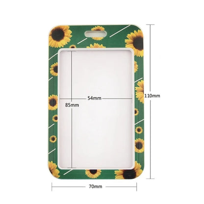 Sunflower Invisible Disability ID Holder dimensions: 70mm width, 85mm height, 54mm inner width, and 110mm overall height.