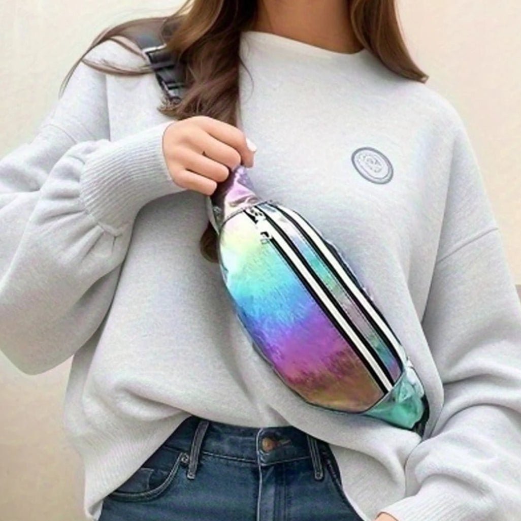 Rainbow colorful fanny pack shoulder bag