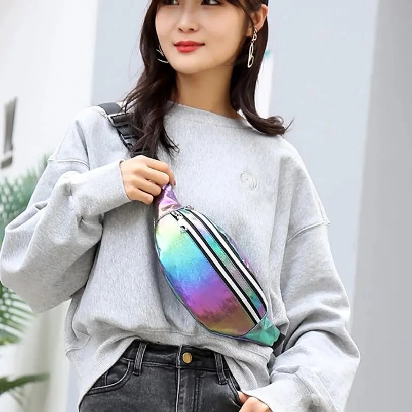 Rainbow holog colorful fanny pack bum bag