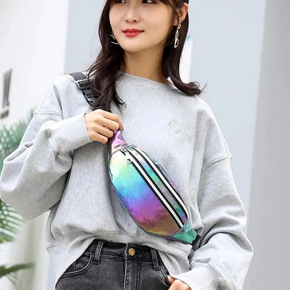 Rainbow holog colorful fanny pack bum bag