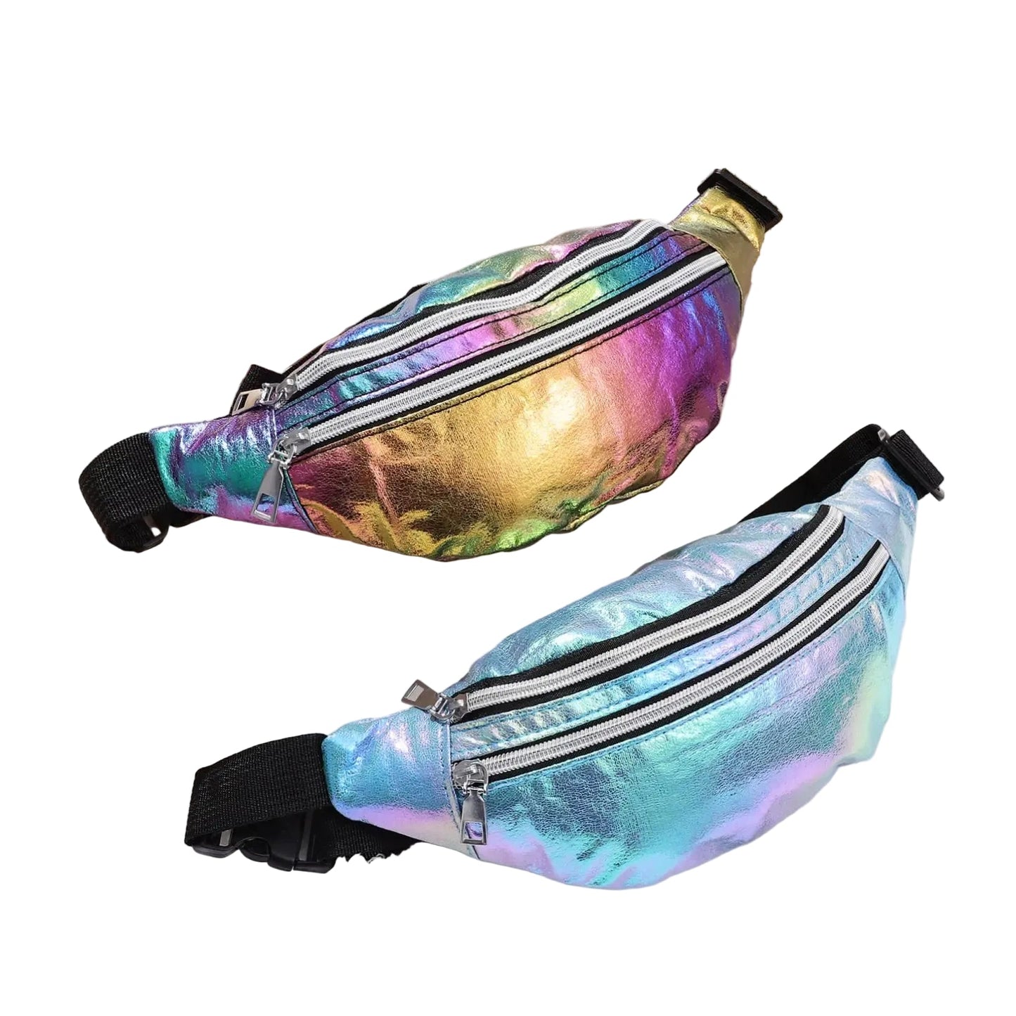 Holographic colorful fanny packs 