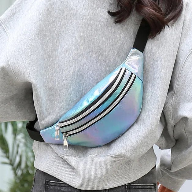 Bluereflective fanny pack shoulder bag