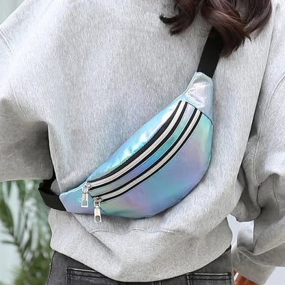 Bluereflective fanny pack shoulder bag