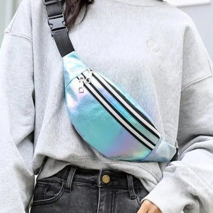 Blue colorful fanny pack bum bag