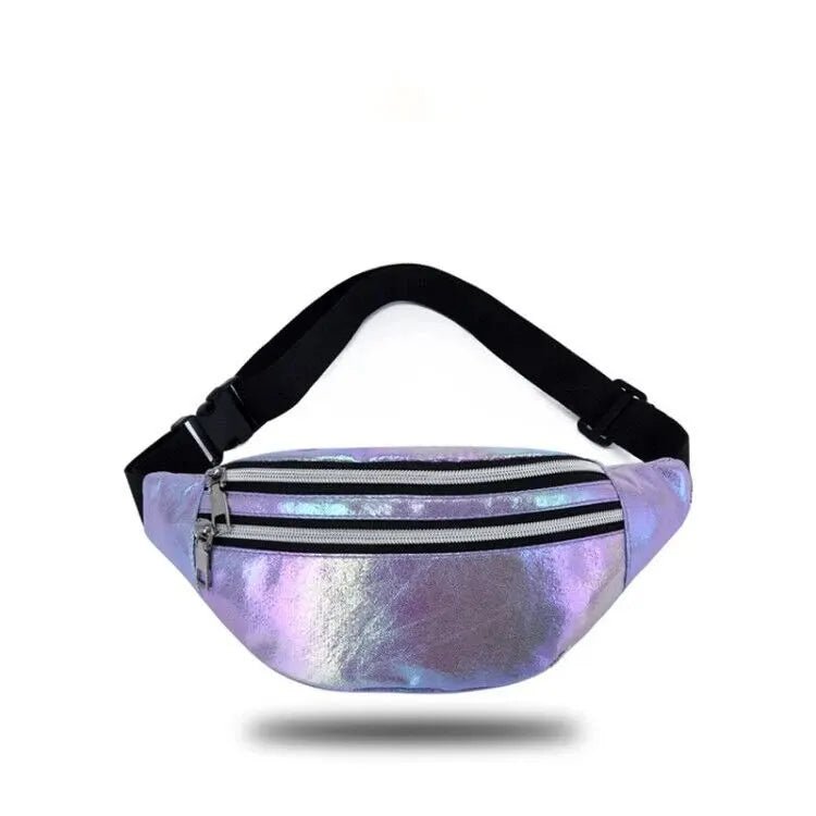 Purple Holographic fanny pack bum bag