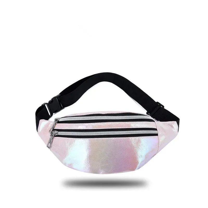 White Holographic fanny pack bum bag