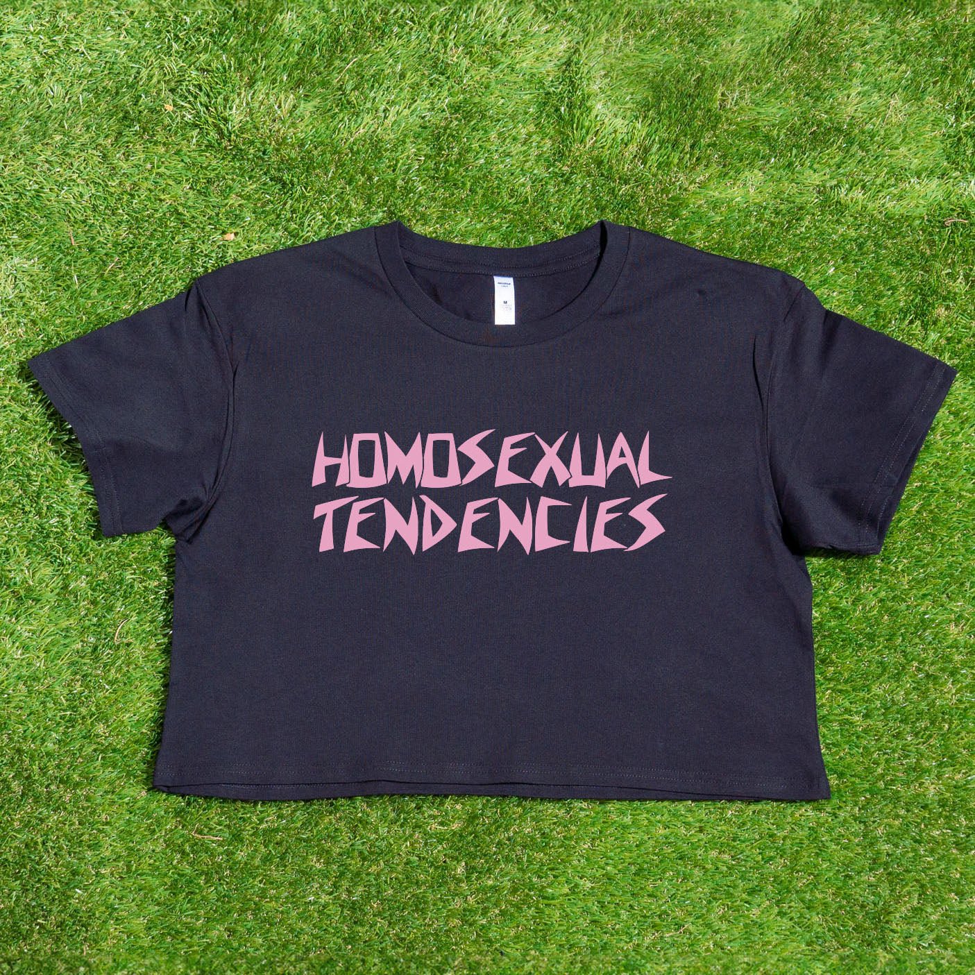 HOMOSEXUAL TENDENCIES - locally printed satire crop tee - Gay SkateHOMOSEXUAL TENDENCIES - locally printed satire crop teeT-ShirtGay SkateGay Skate