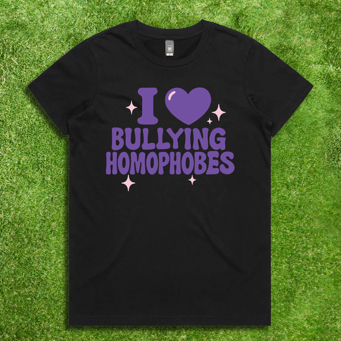 I 🩷 Bullying Transphobes - Local hand printed t-shirt