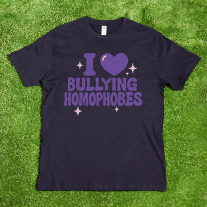 I 🩷 Bullying Transphobes - Local hand printed t-shirt