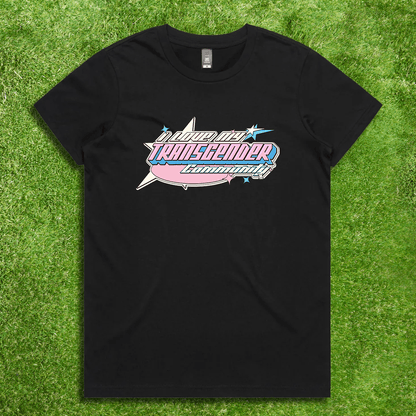 I LOVE MY TRANSGENDER COMMUNITY -  local hand-printed t-shirt