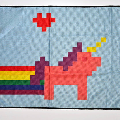 Instant Cooling Towel - Trans, Bisexual, Lesbian, Rainbow Unicorn, Zebra, Black - by Derby Ice