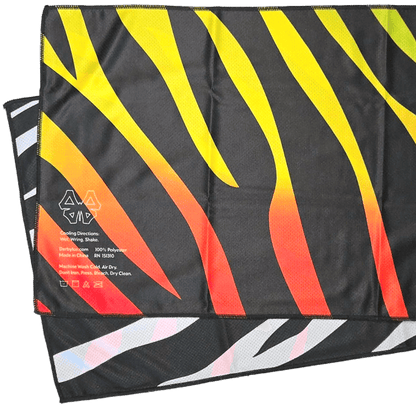 Instant Cooling Towel - Trans, Bisexual, Lesbian, Rainbow Unicorn, Zebra, Black - by Derby Ice