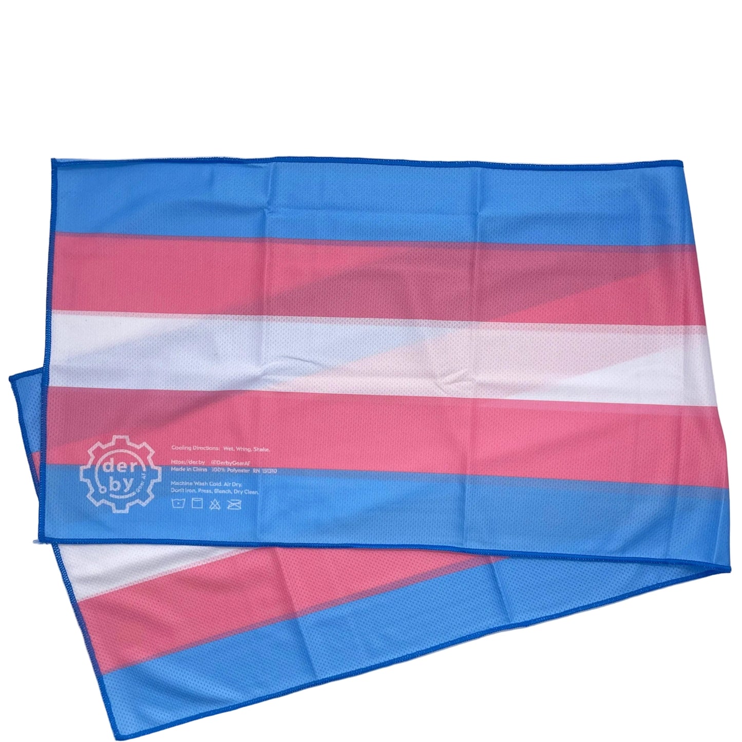 Derby Ice trans flag cooling towel