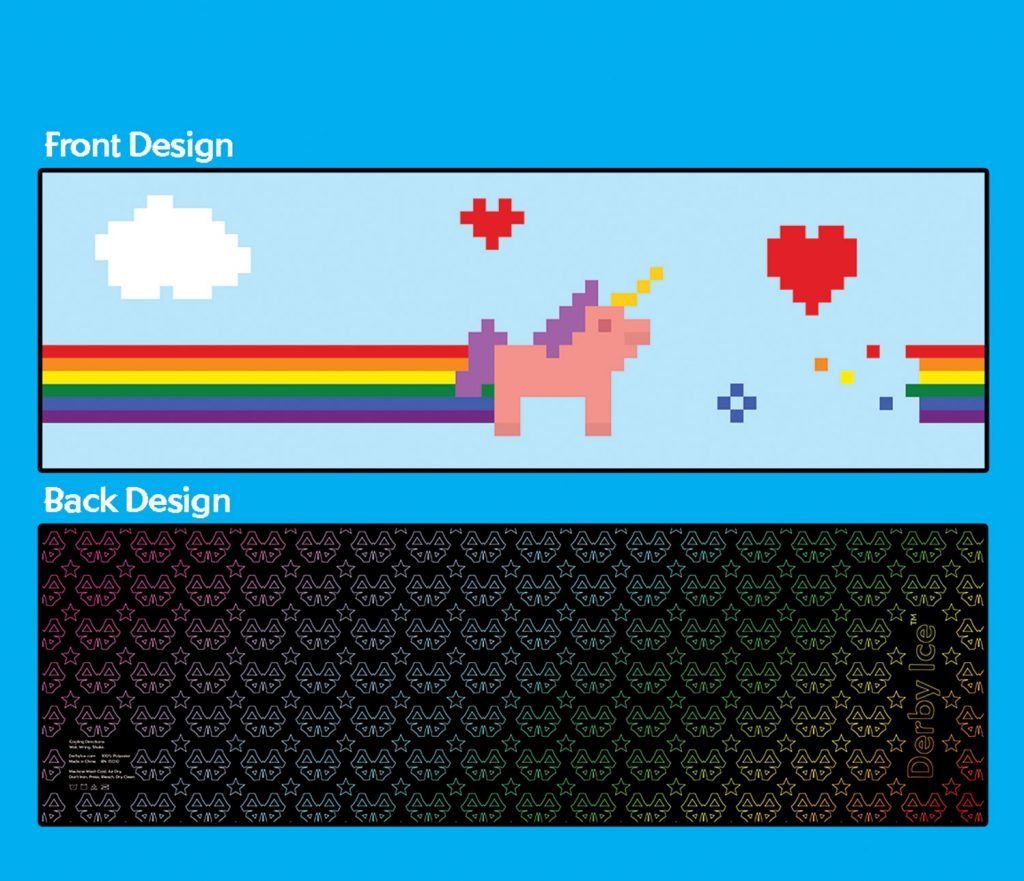 Rainbow Unicorn derby ice cooling towel