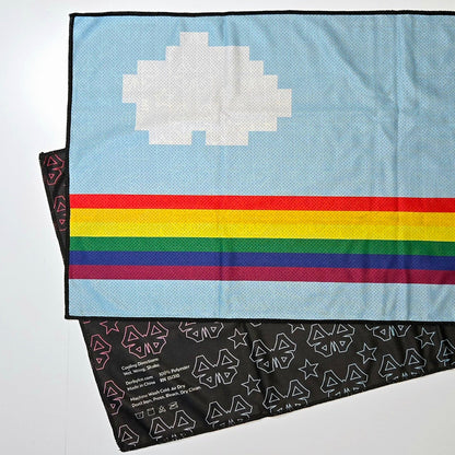 Instant Cooling Towel - Trans, Bisexual, Lesbian, Rainbow Unicorn, Zebra, Black - by Derby Ice