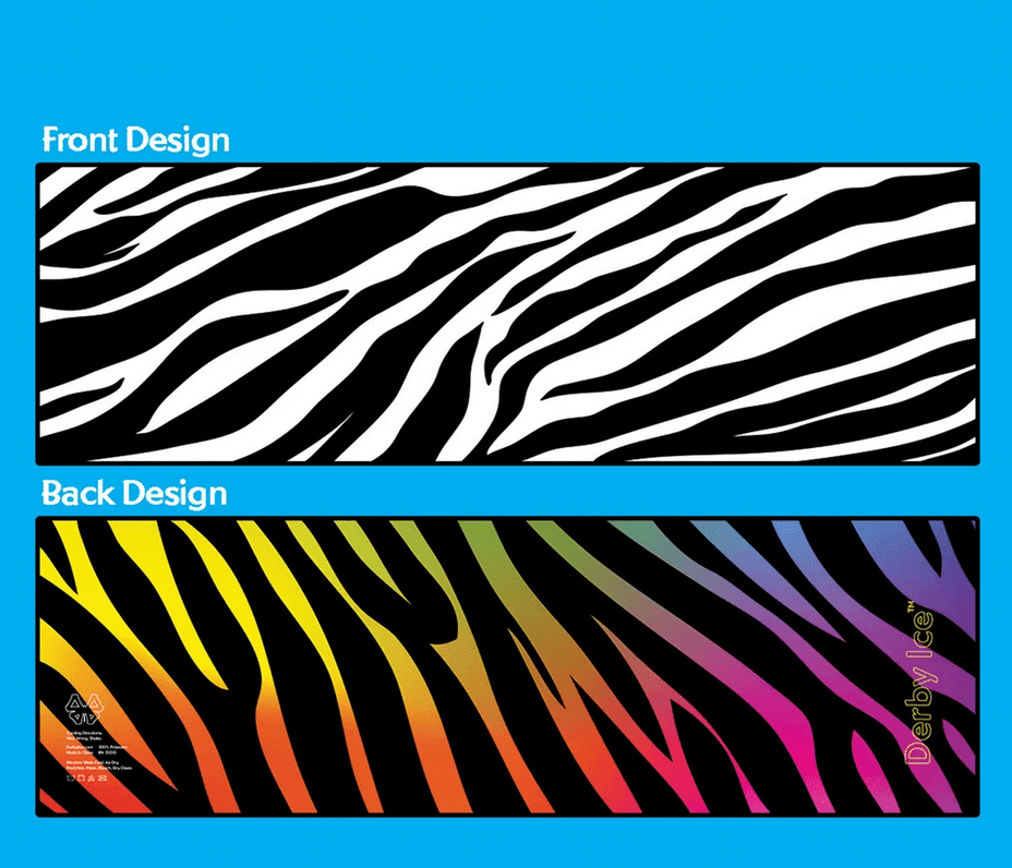 Derby Ice cooling towel rainbow zebra and zebra pirnt