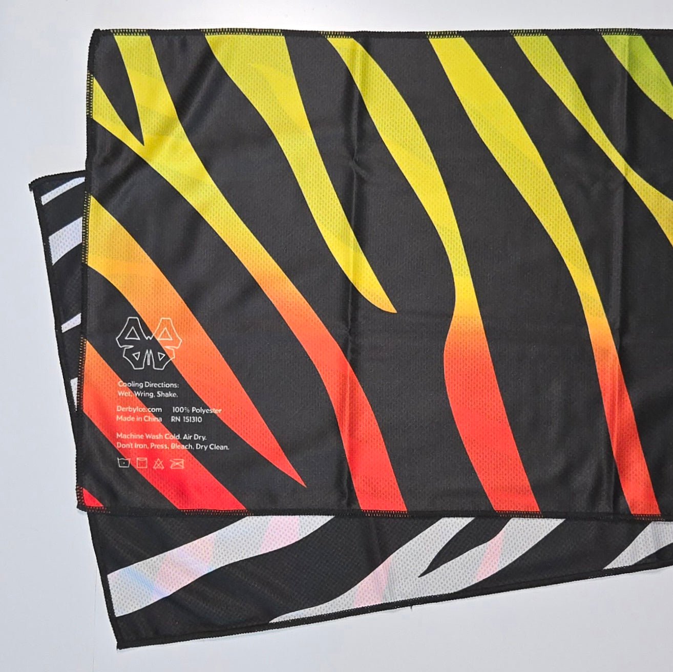 Instant Cooling Towel - Trans, Bisexual, Lesbian, Rainbow Unicorn, Zebra, Black - by Derby Ice