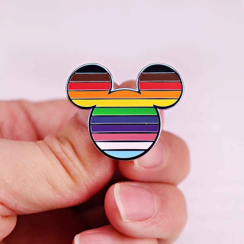 Intersectional Pride Flag Mouse - enamel pin