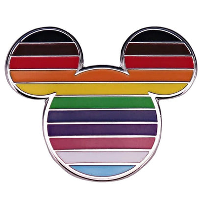 Intersection inclusive rainbow pride mickey mouse enamel pin