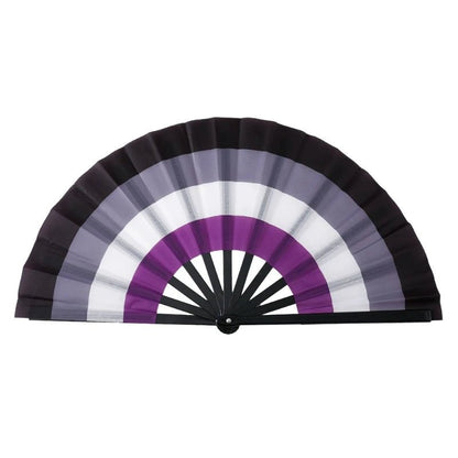 Fan Led Lgbt Large Folding Pride Flag Fan - Rainbow Lesbian Bi Trans Non-binary Pan ...