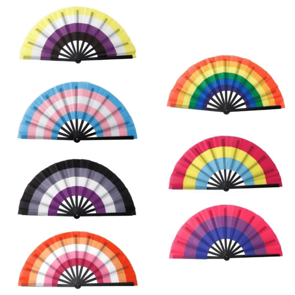 Large Folding Fan - Rainbow, Lesbian, Bi, Trans, Non - binary, Pansexual, Asexual pride flags - Gay SkateLarge Folding Fan - Rainbow, Lesbian, Bi, Trans, Non - binary, Pansexual, Asexual pride flagsskate accessoriesGay SkateGay Skate14:200013902#7