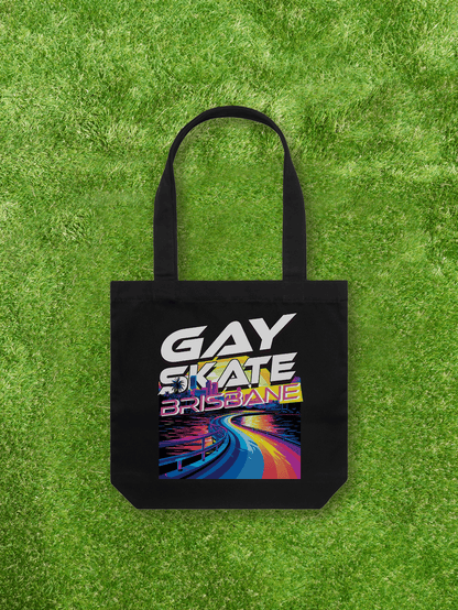 Large printed Cotton Canvas Tote Bag - Black - Gay SkateLarge printed Cotton Canvas Tote Bag - Blackskate accessoriesGay SkateGay Skate