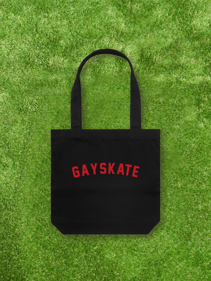 Large printed Cotton Canvas Tote Bag - Black - Gay SkateLarge printed Cotton Canvas Tote Bag - Blackskate accessoriesGay SkateGay Skate