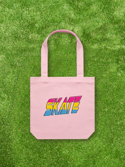 Large printed Cotton Canvas Tote Bag - Pink - Gay SkateLarge printed Cotton Canvas Tote Bag - Pinkskate accessoriesGay SkateGay Skate