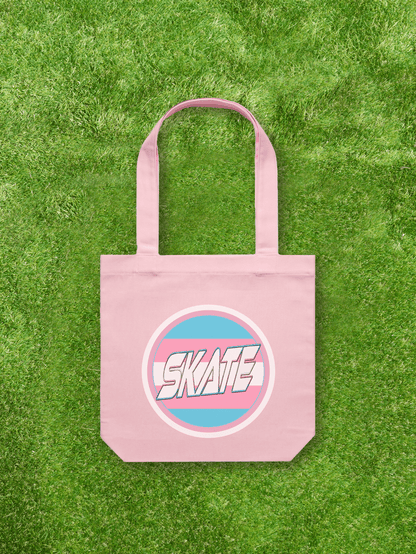 Large printed Cotton Canvas Tote Bag - Pink - Gay SkateLarge printed Cotton Canvas Tote Bag - Pinkskate accessoriesGay SkateGay Skate