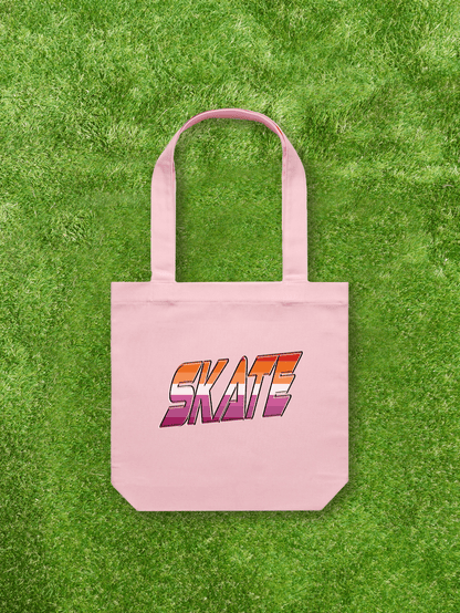 Large printed Cotton Canvas Tote Bag - Pink - Gay SkateLarge printed Cotton Canvas Tote Bag - Pinkskate accessoriesGay SkateGay Skate