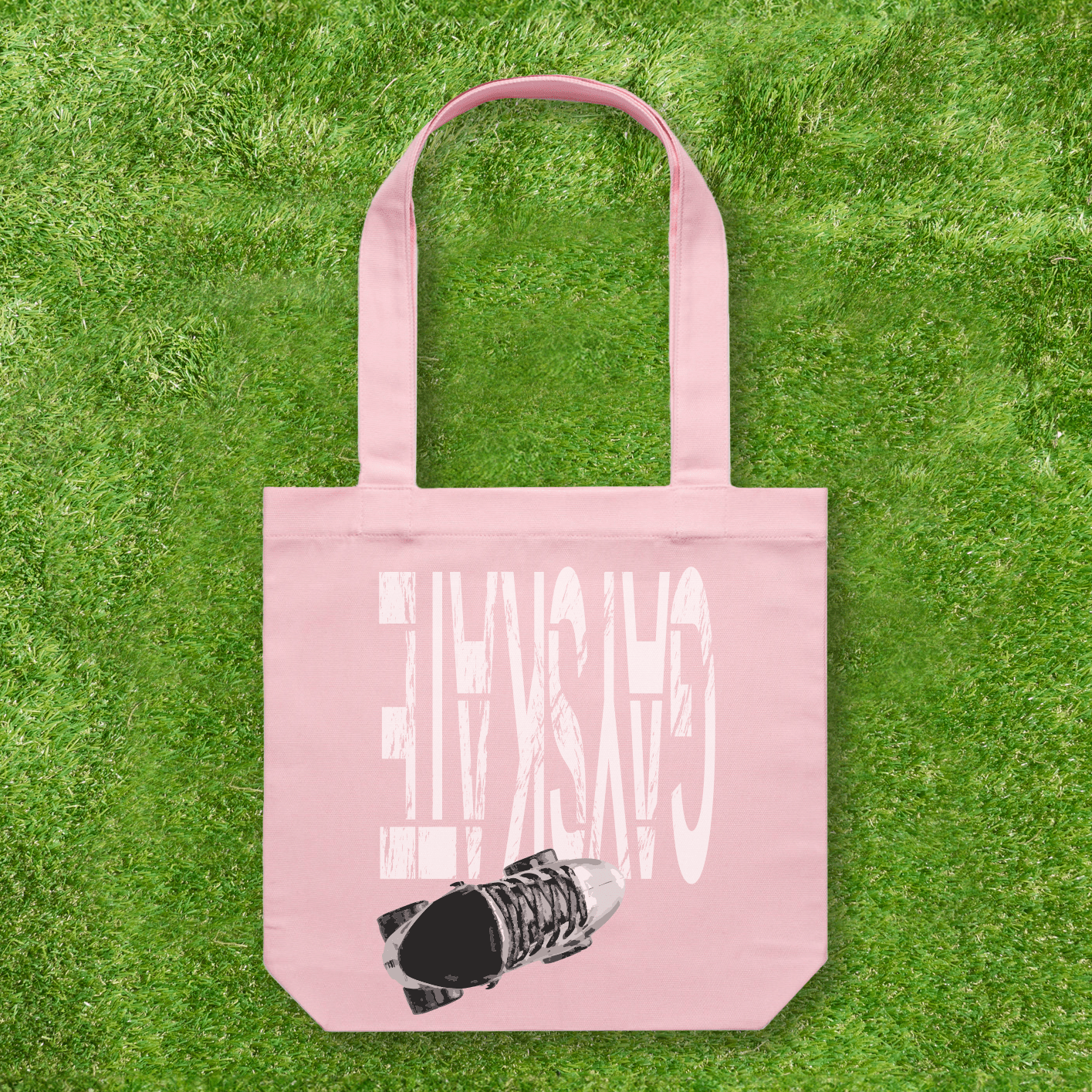 Large printed Cotton Canvas Tote Bag - Pink - Gay SkateLarge printed Cotton Canvas Tote Bag - Pinkskate accessoriesGay SkateGay Skate