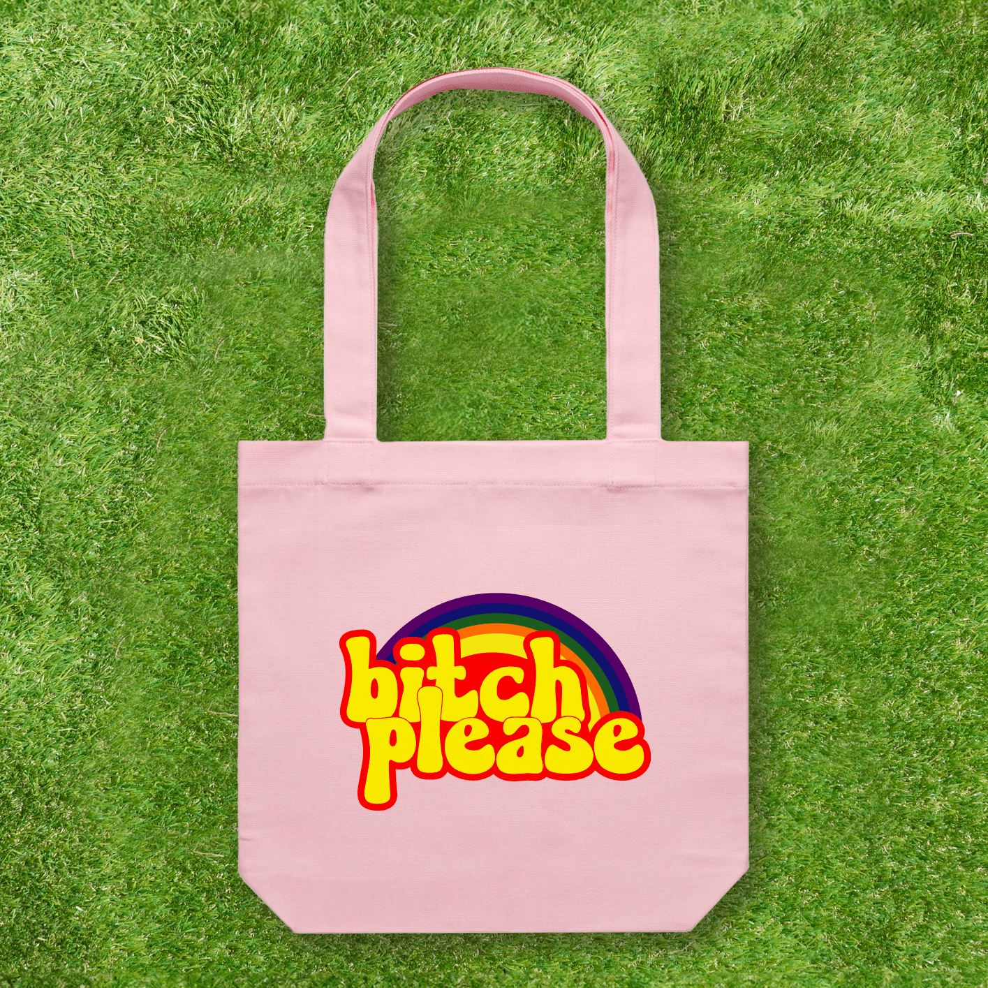 Large printed Cotton Canvas Tote Bag - Pink - Gay SkateLarge printed Cotton Canvas Tote Bag - Pinkskate accessoriesGay SkateGay Skate