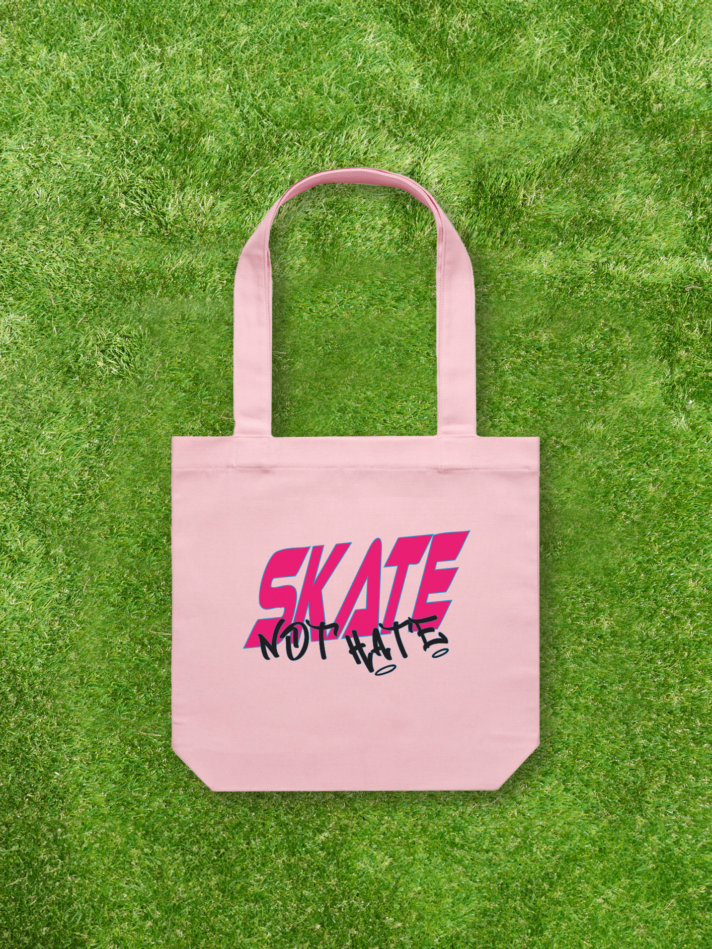 Large printed Cotton Canvas Tote Bag - Pink - Gay SkateLarge printed Cotton Canvas Tote Bag - Pinkskate accessoriesGay SkateGay Skate