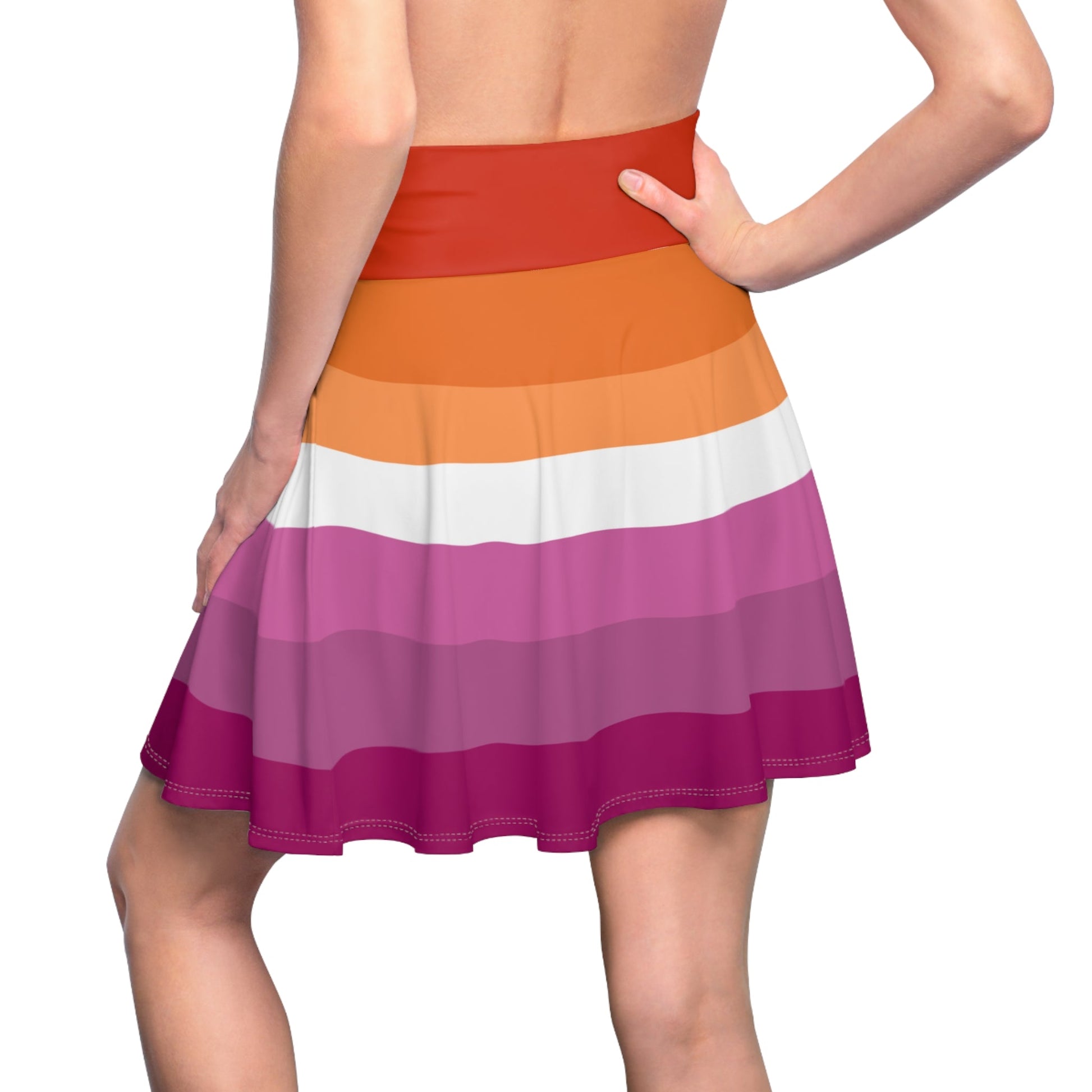 Lesbian pride flag Skater Skirt - Gay SkateLesbian pride flag Skater SkirtAll Over PrintsPrintifyGay Skate29727388030517762136