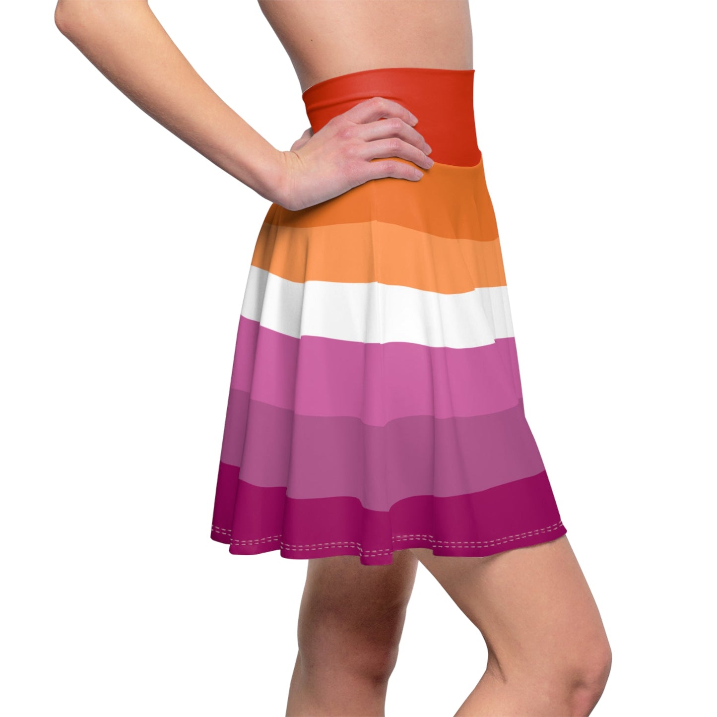 Lesbian pride flag Skater Skirt - Gay SkateLesbian pride flag Skater SkirtAll Over PrintsPrintifyGay Skate29727388030517762136