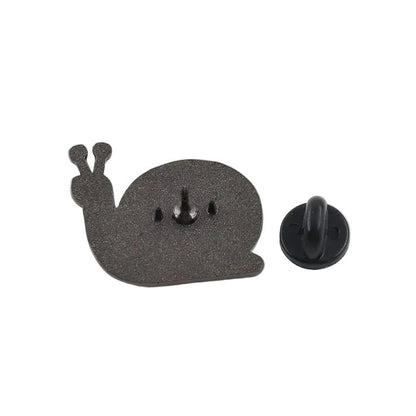 Lesbian pride flag snail enamel pin
