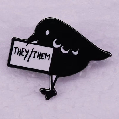 They Them crow badge