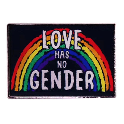 Love Has No Gender rainbow pride badge