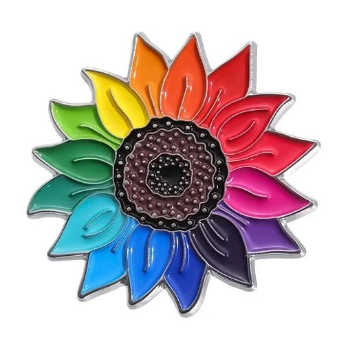 Rainbow pride sunflower. The Hidden Disabilities Sunflower is a simple tool for you to voluntarily share that you have a disability or condition that may not be immediately apparent – and that you may need a helping hand, understanding, or more time in shops, at work, on transport, or in public spaces.

45787217395867