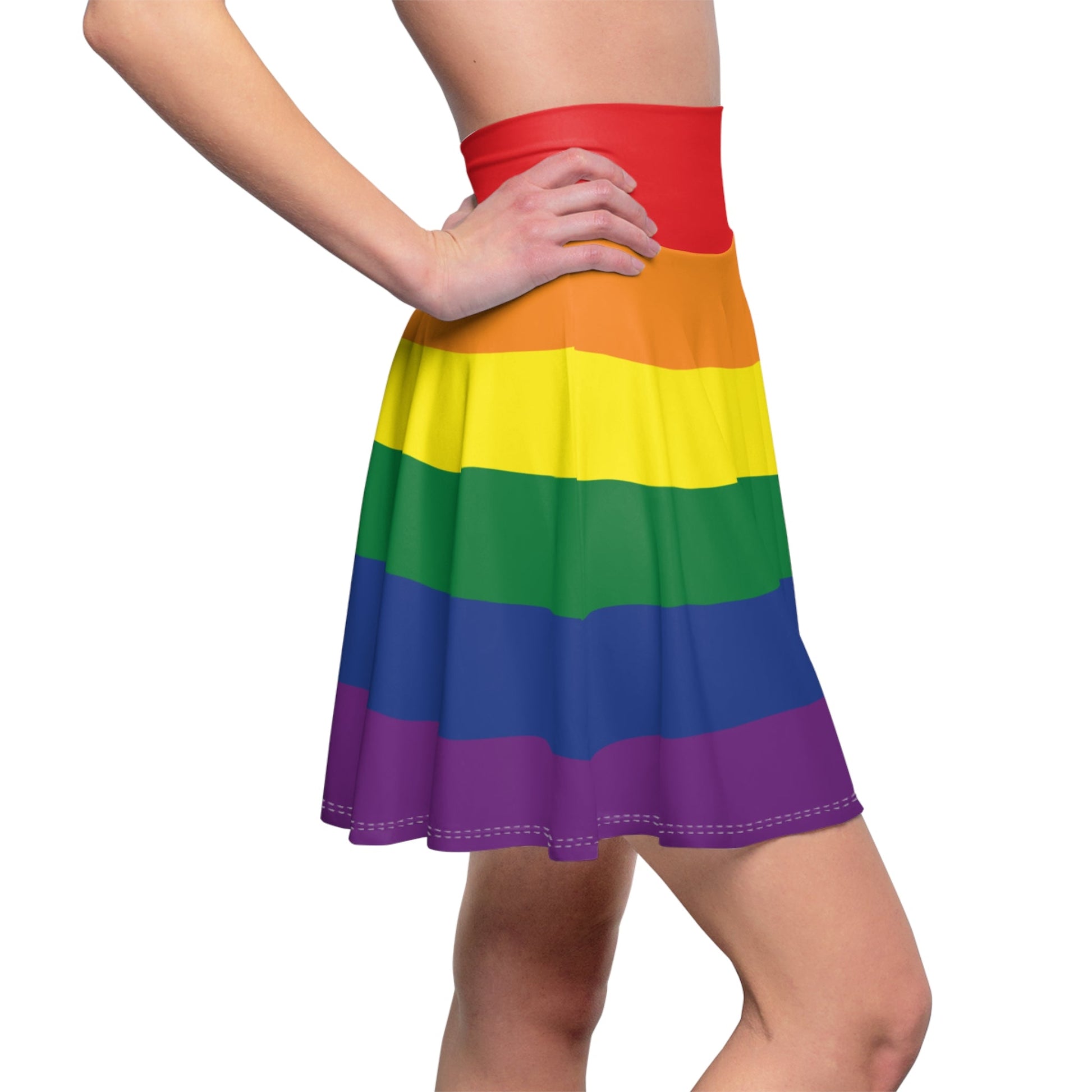 LGBTIQ Rainbow Pride flag Skater Skirt - Gay SkateLGBTIQ Rainbow Pride flag Skater SkirtAll Over PrintsPrintifyGay Skate62693647210959985355