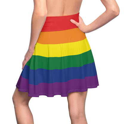 LGBTIQ Rainbow Pride flag Skater Skirt - Gay SkateLGBTIQ Rainbow Pride flag Skater SkirtAll Over PrintsPrintifyGay Skate62693647210959985355