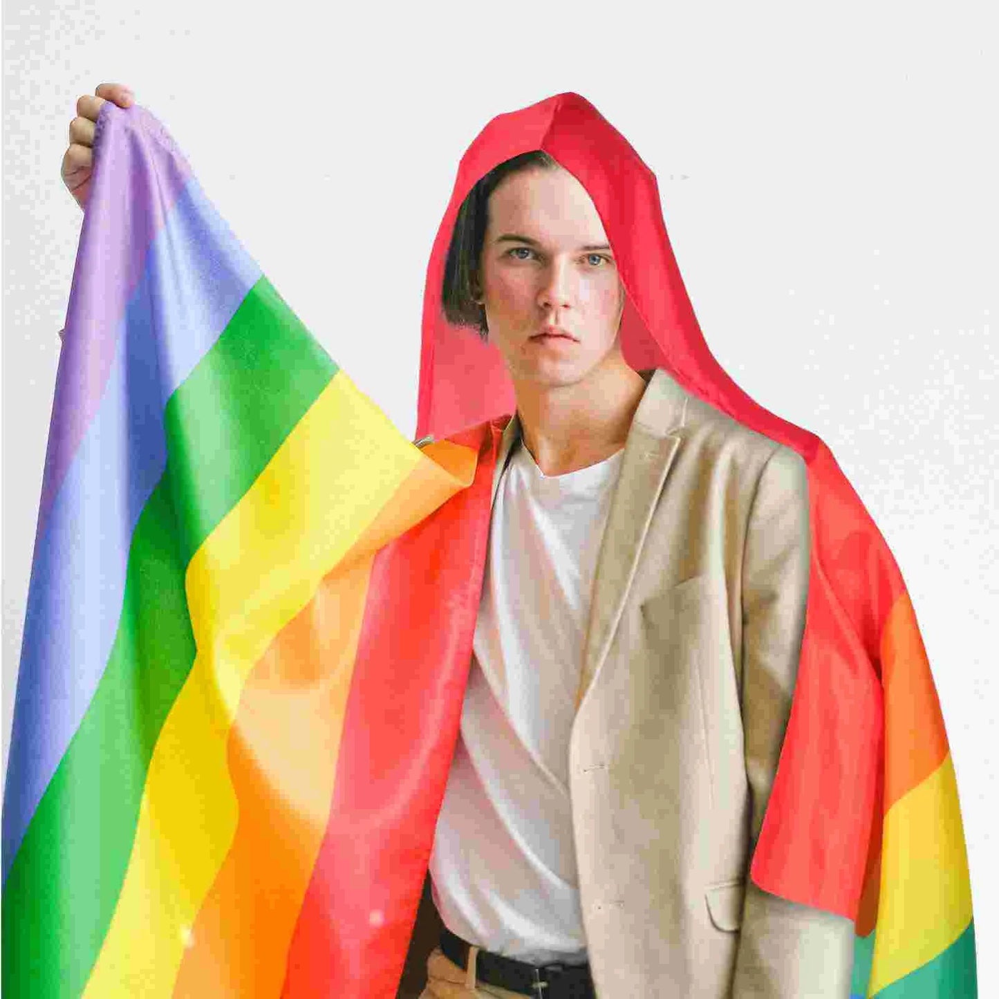 LGBTIQAP+ rainbow pride hooded winged cape - Gay SkateLGBTIQAP+ rainbow pride hooded winged capeskate accessoriesGay SkateGay Skate14:10#Assorted Color;5:4#147x124cm