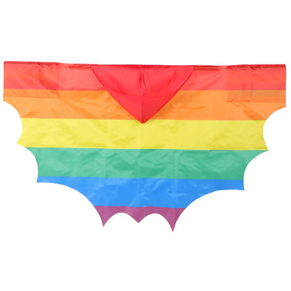 LGBTIQAP+ rainbow pride hooded winged cape - Gay SkateLGBTIQAP+ rainbow pride hooded winged capeskate accessoriesGay SkateGay Skate14:10#Assorted Color;5:4#147x124cm