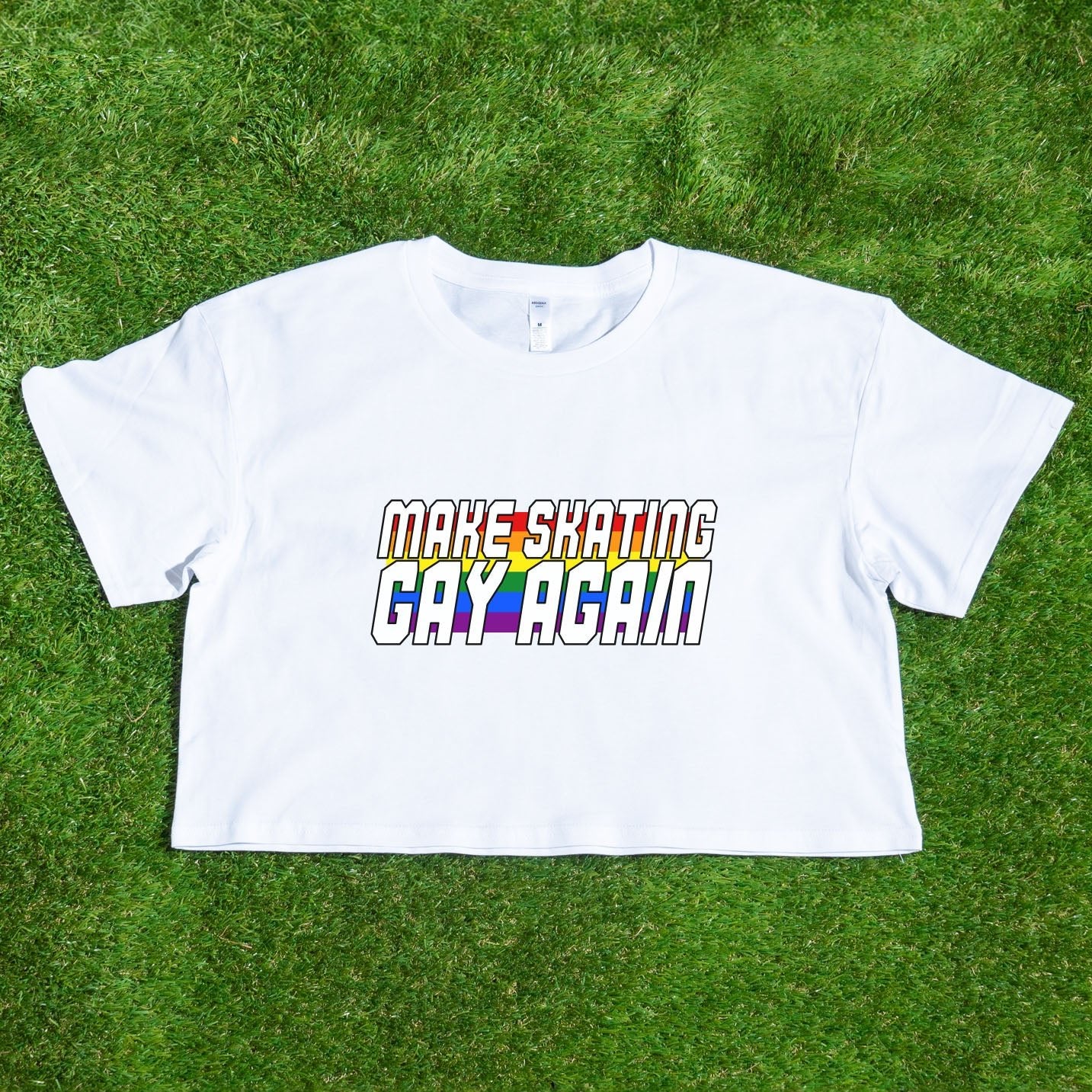 Maga Trump satire democrat tee.
Gay rainbow pride flag AS Colour t-shirt