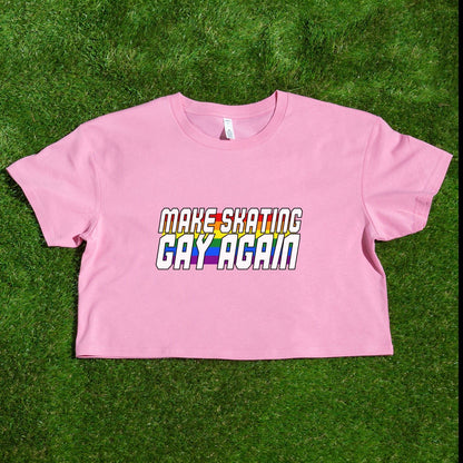 Make Skating Gay Again - locally printed crop tee - Gay SkateMake Skating Gay Again - locally printed crop teeT-ShirtGay SkateGay Skate