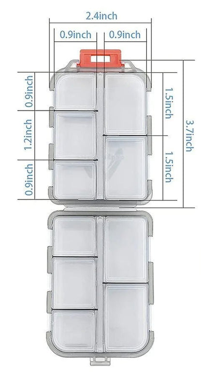 Medication Storage Container with 147 Pharmacy Labels - 9 colours