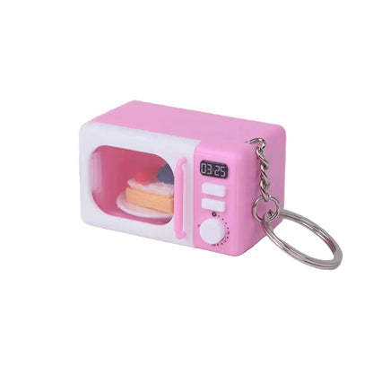 Mini Microwave Keychain with Light & Sound  - Cute Kitchen Bag Charm