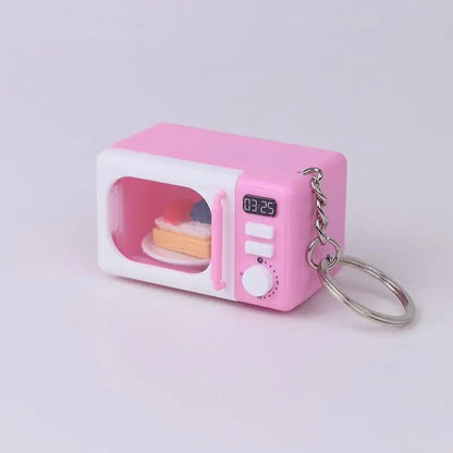 Mini Microwave Keychain with Light & Sound  - Cute Kitchen Bag Charm